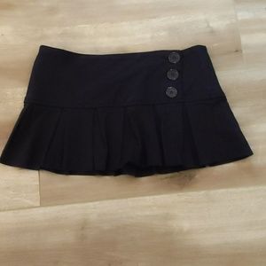 Pinstriped Mini Pleated Skirt